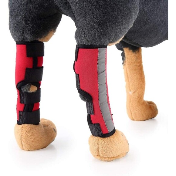 2 PC Dog Knee Brace For Torn ACL,Rear Leg Knee Support Size -Small - Picture 8 of 11